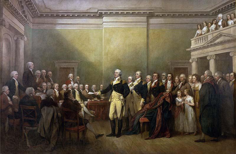John Trumbull General George Washington Resigning his Commission Norge oil painting art